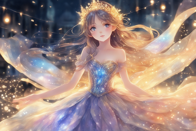 AIに生成してもらった女性の幻想的なイラスト