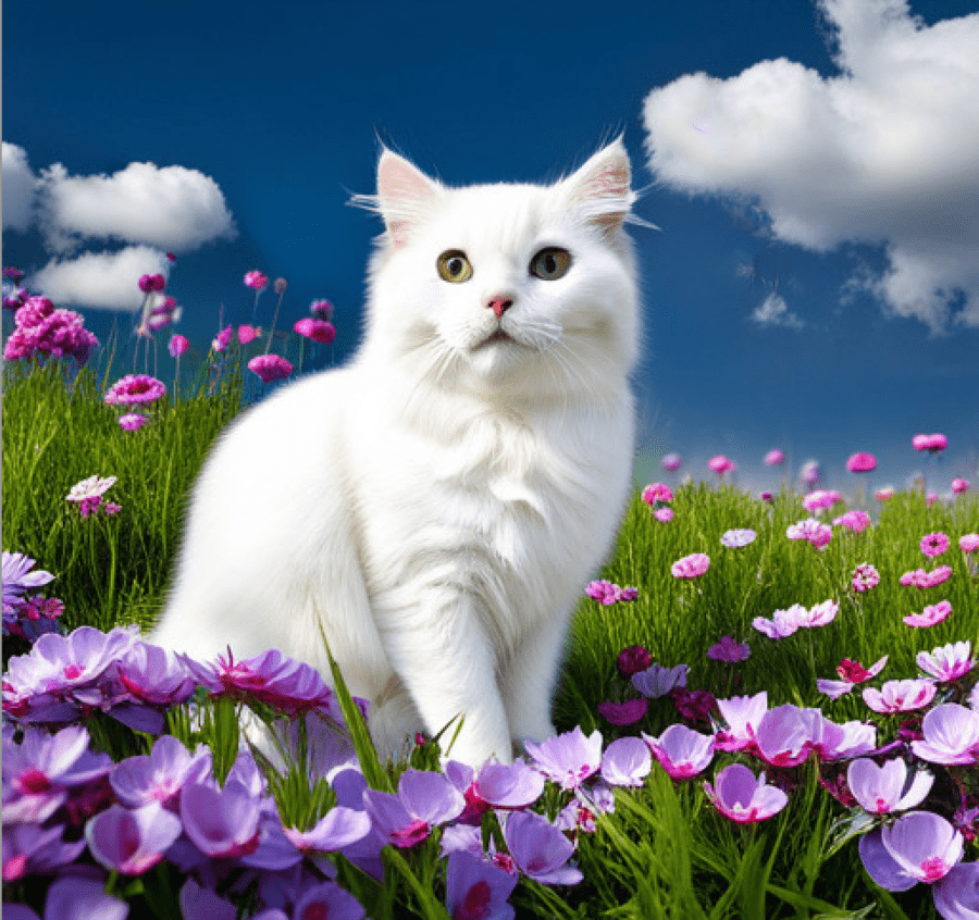 AI Picassoで生成された猫の画像