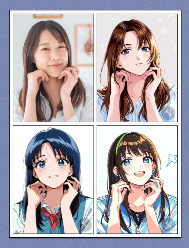 AI似顔絵の例