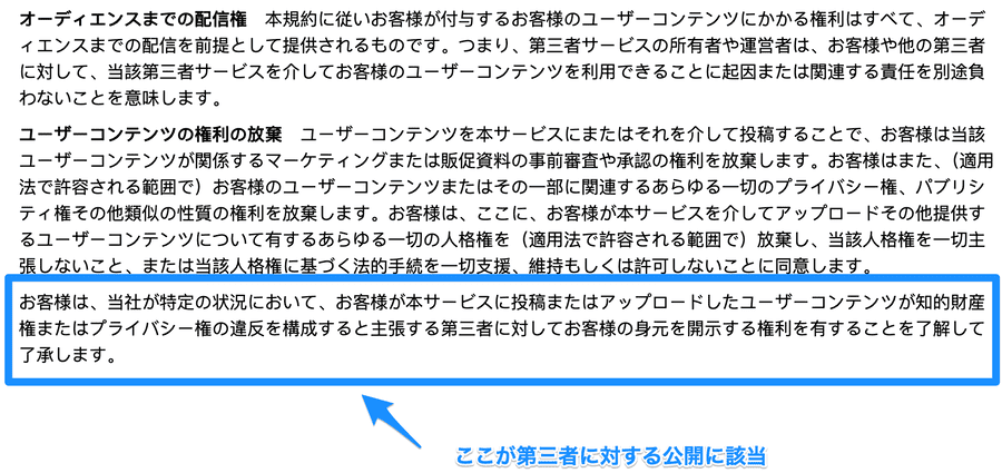 プライバシーが守られない可能性がある