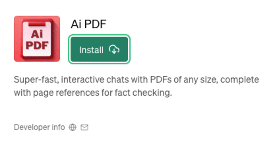 ChatGPTのプラグインAi PDF