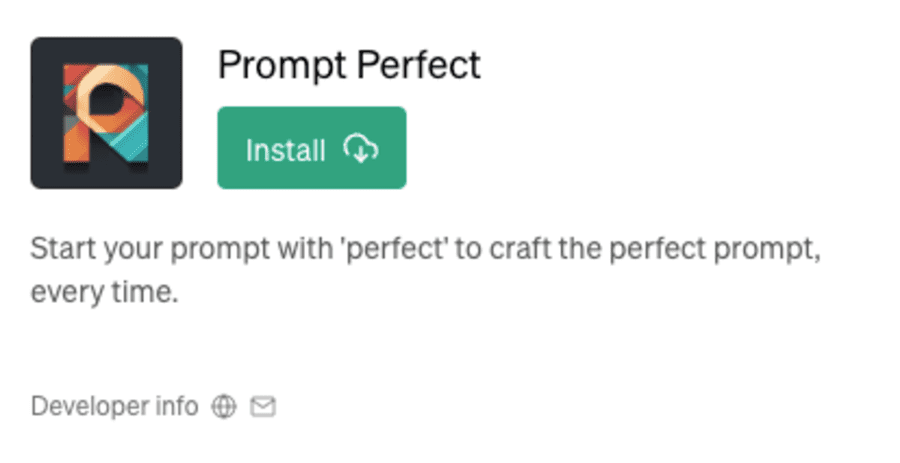 ChatGPTのプラグインPromptPerfect
