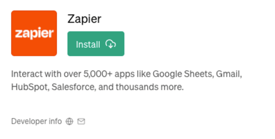 ChatGPTのプラグインZapier