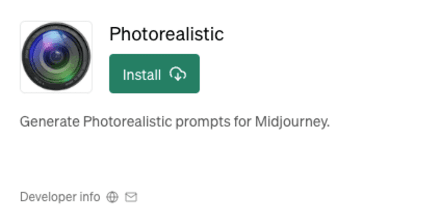 ChatGPTのプラグインPhotorealistic