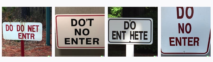 DALL·E 2にDo not enter here.と入力して生成された画像