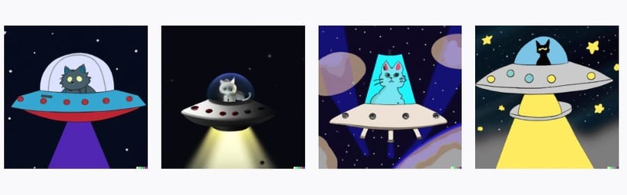 DALL·E 2で生成された4枚の画像