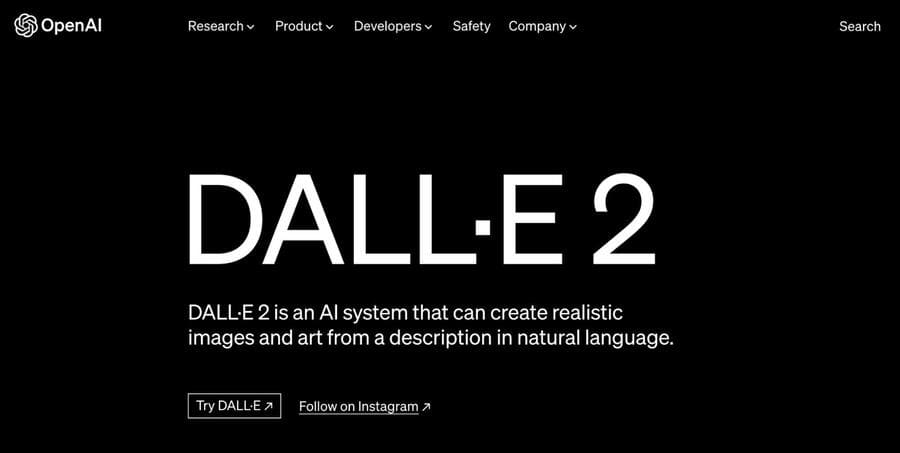 DALL·E 2トップページ