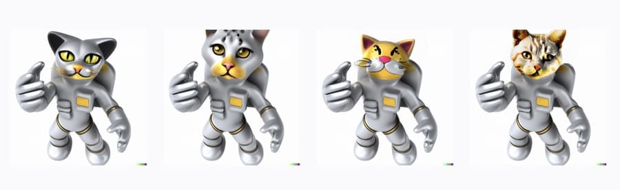 消去した箇所をAIが顔と認識し、猫の顔が合成される