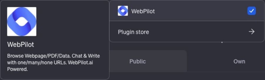 ChatGPTのプラグインWebPilot