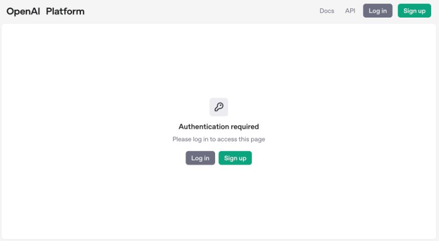OpenAIプラットフォームのサインアップ画面