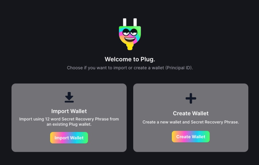 Chrome拡張機能PlugのCreate Wallet