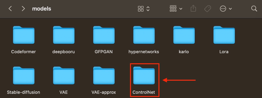 「ControlNet」ファイルを探す