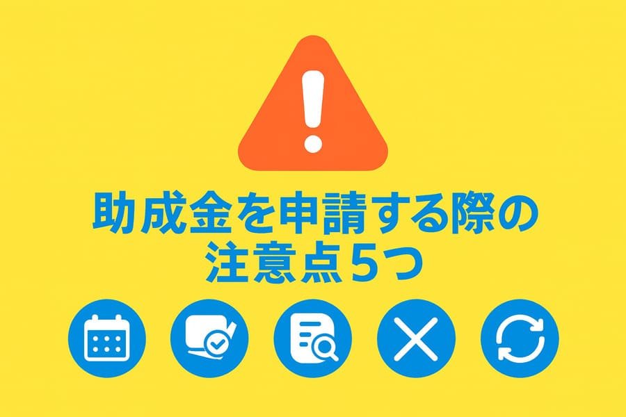 助成金申請の注意点イメージ