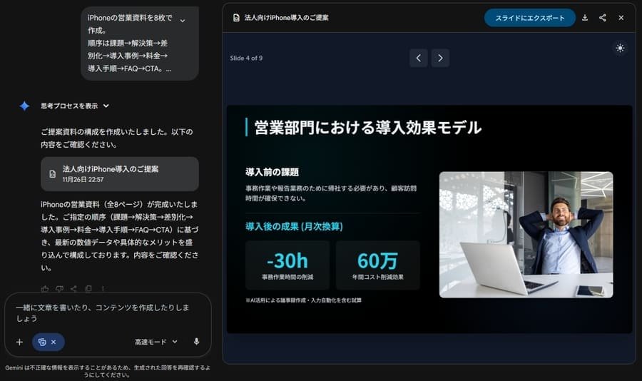 営業用スライド