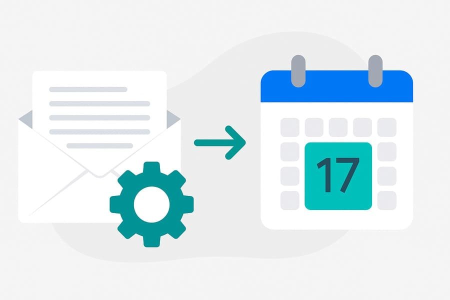 カレンダー自動登録のフロー