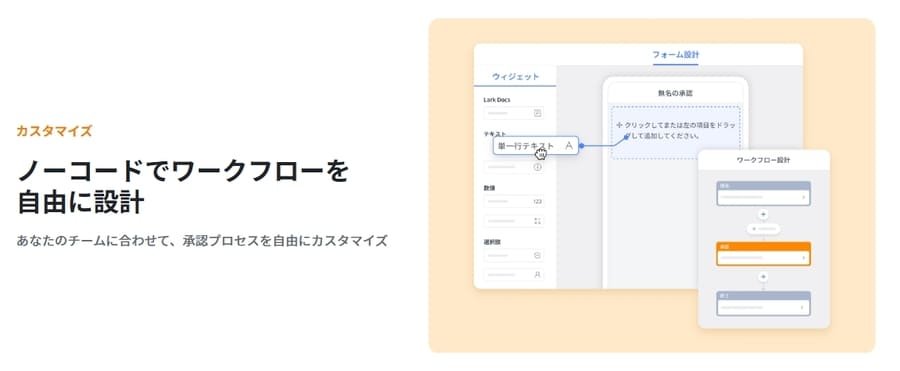 Lark承認のステップ設定