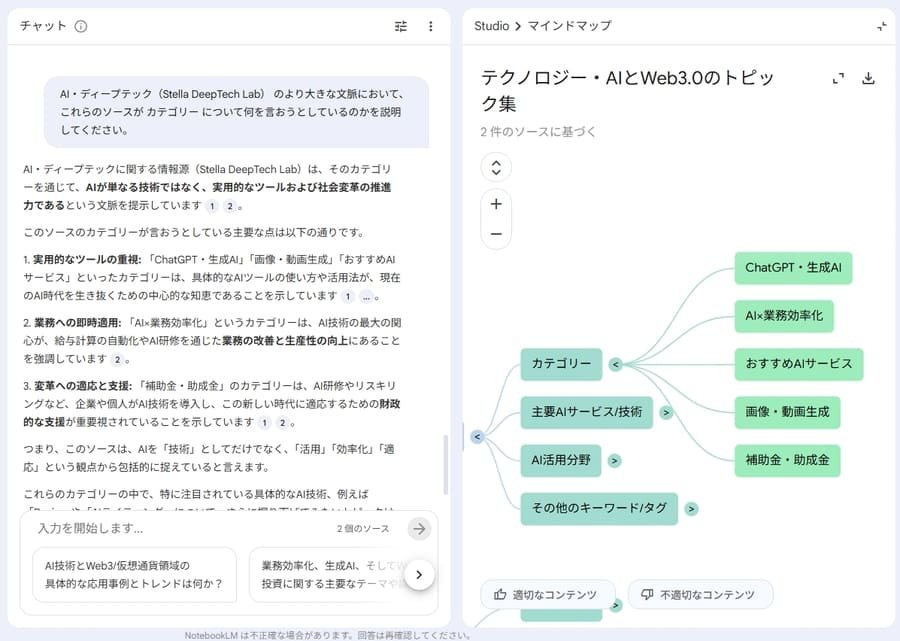 マインドマップの詳細解説画面