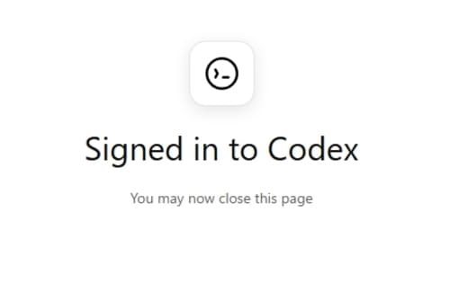 Codex CLIログイン画面