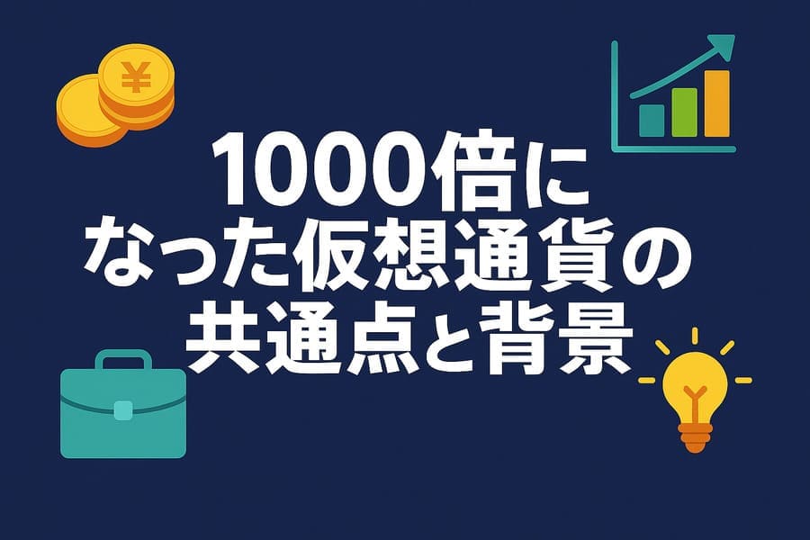 1000倍になった仮想通貨の共通点と背景