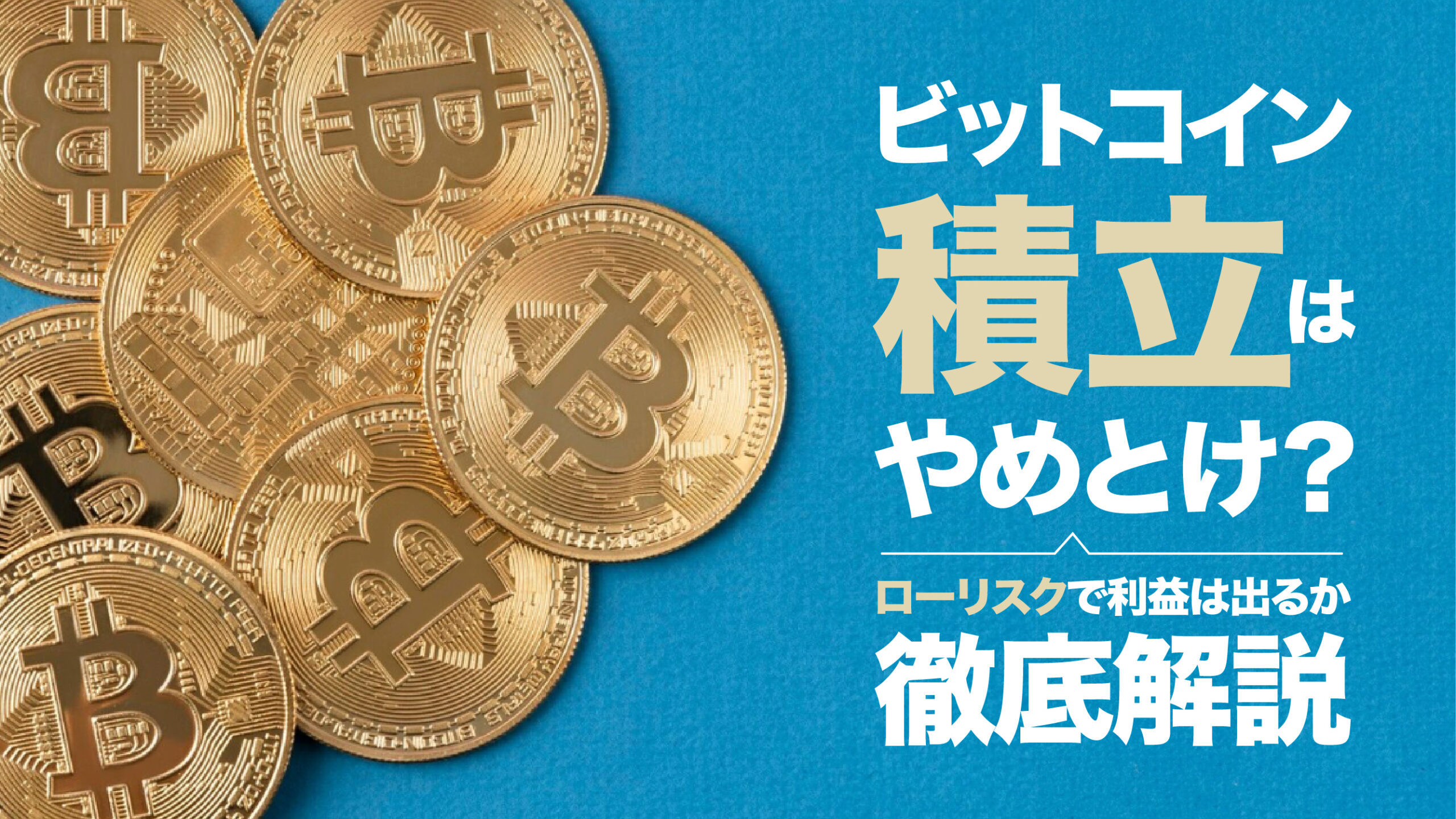 ビットコイン積立はやめとけ」といわれる理由は？ ローリスクで最大の利益を得る方法 | meta land