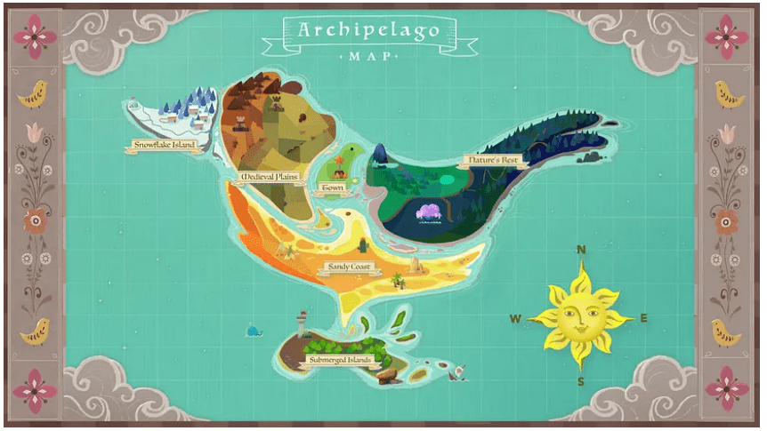 my-neighbor-aliceの6つの島の地図