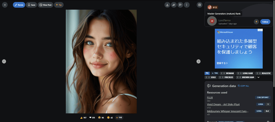 Civit AIの女性の画像