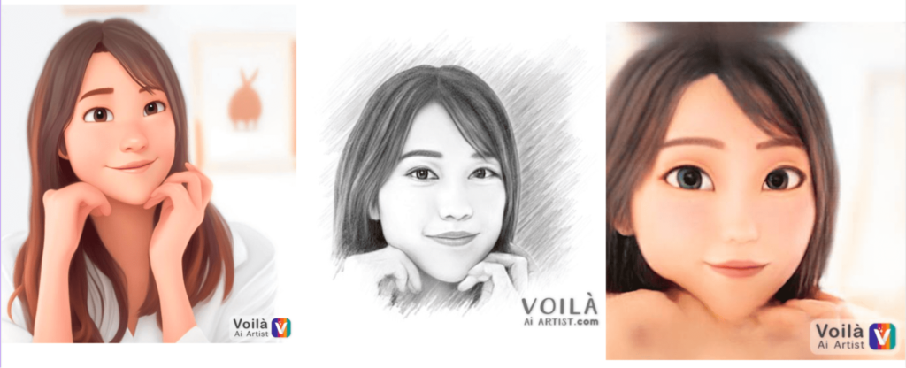 VOILAの生成した似顔絵