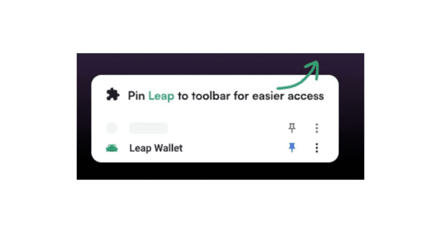 Leap Wallet設定画面