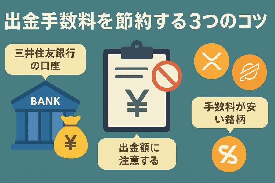 出金手数料を節約する3つのコツ