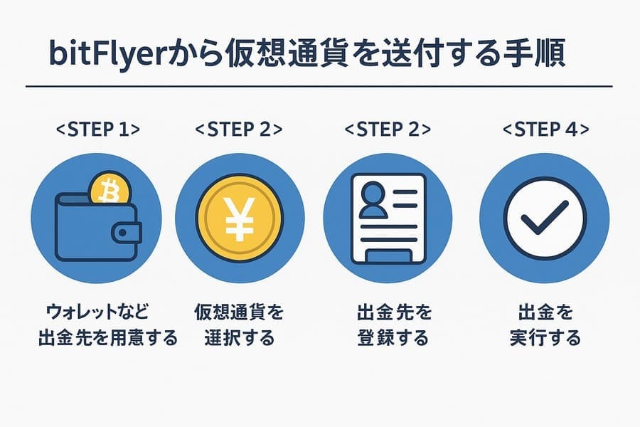 bitFlyerから仮想通貨を送付する手順