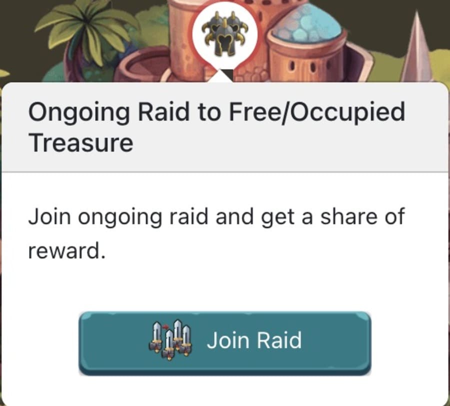 「Join Raid」をクリックすると、チームに加入