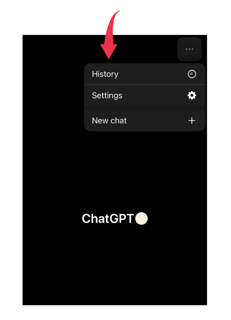 ChatGPTアプリ会話履歴の確認