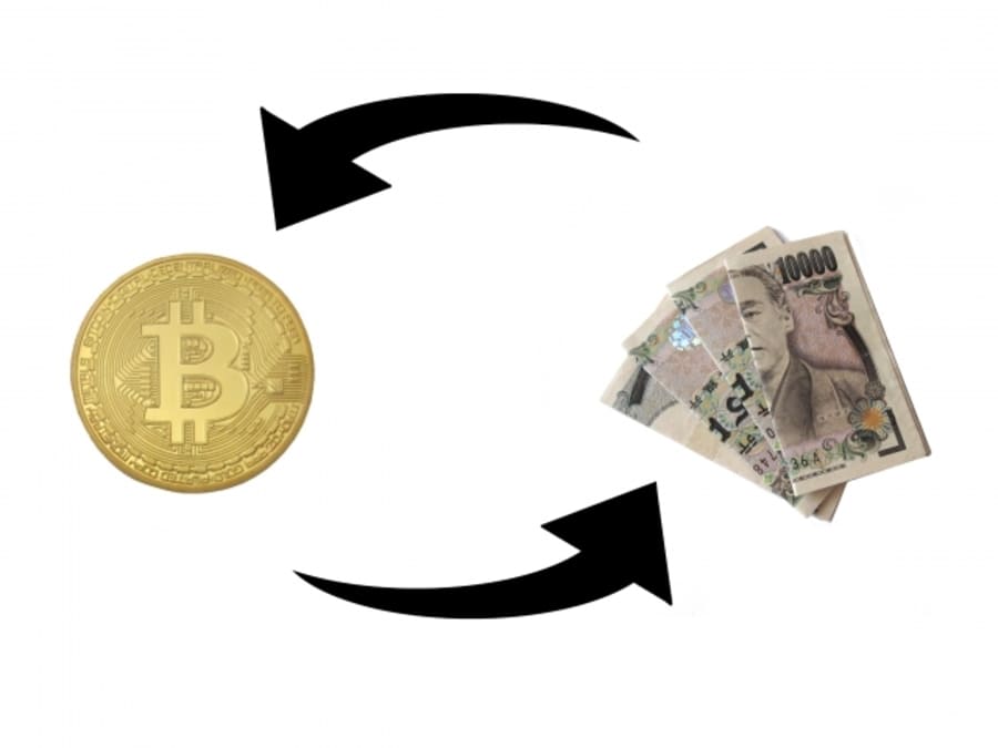 仮想通貨現金化のイメージ