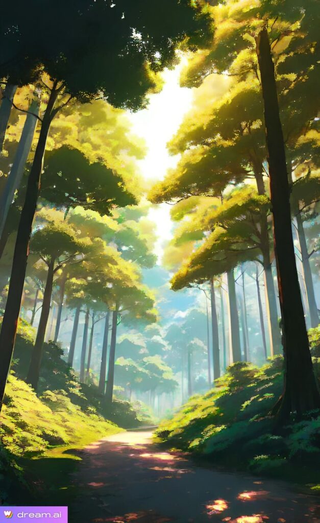 Dream by WOMBOで生成された森林の画像
