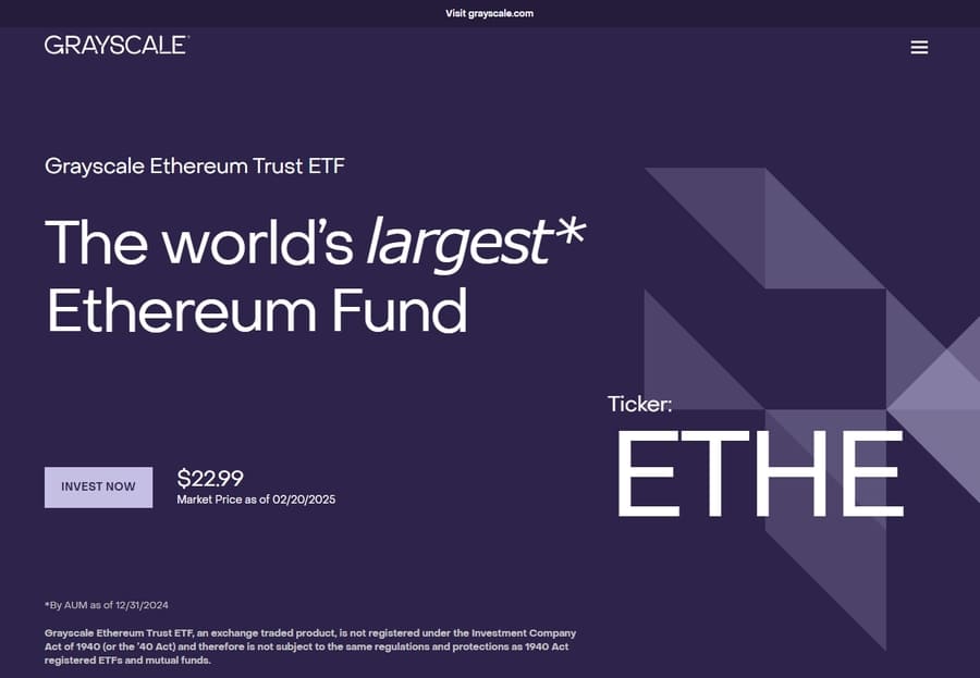 Grayscale Ethereum Trust ETF（ETHE）