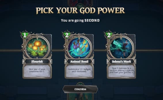 GOD POWERを一つ選択
