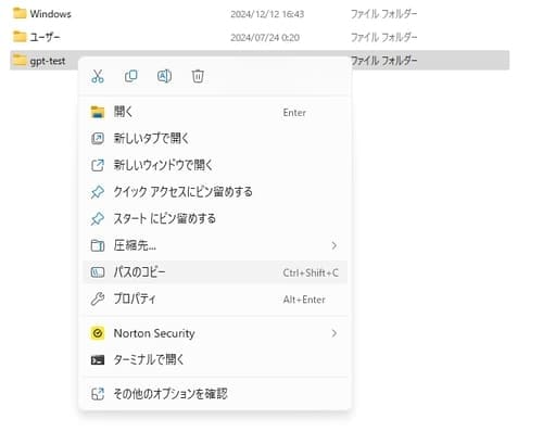 gpteコマンドを実行する