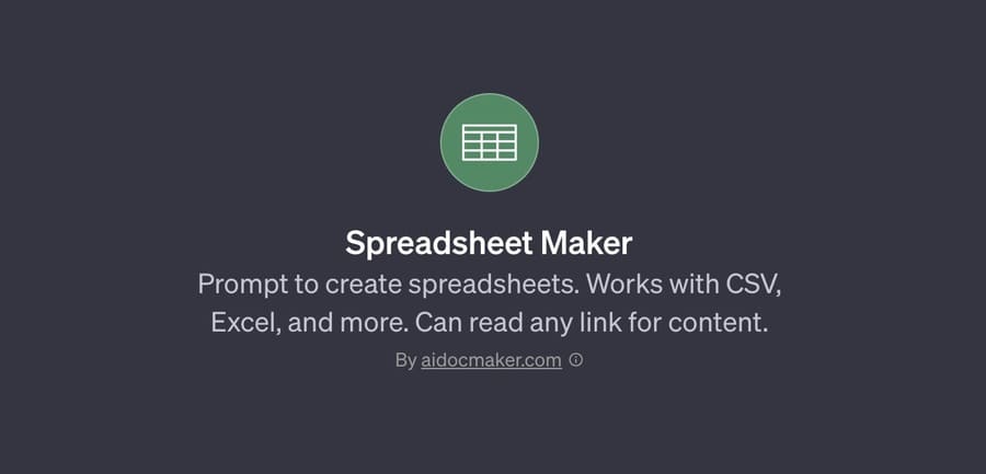 Spreadsheet Maker