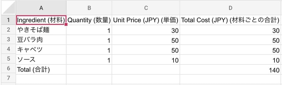 Spreadsheet Maker