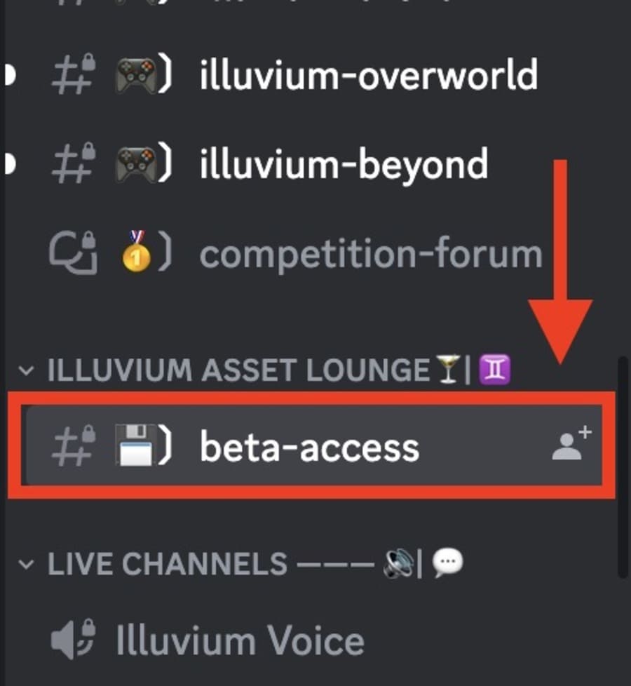 「beta-access」チャンネルにアクセス