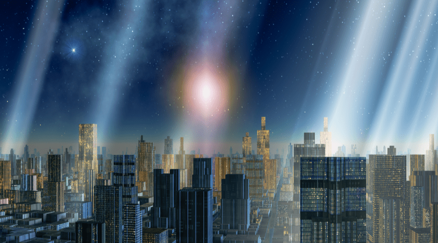 仮想空間の夜景