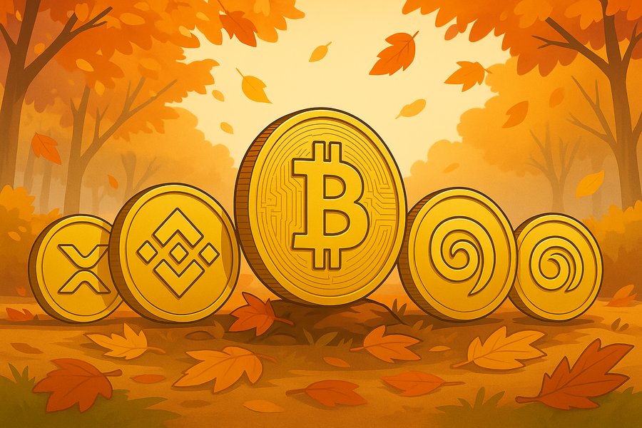 Altタグ「秋シーズンと5つの仮想通貨」