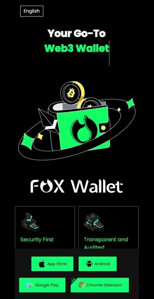 FoxWalletダウンロード画面