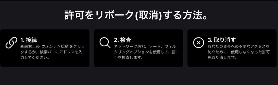 許可をリボーク（取消）する方法