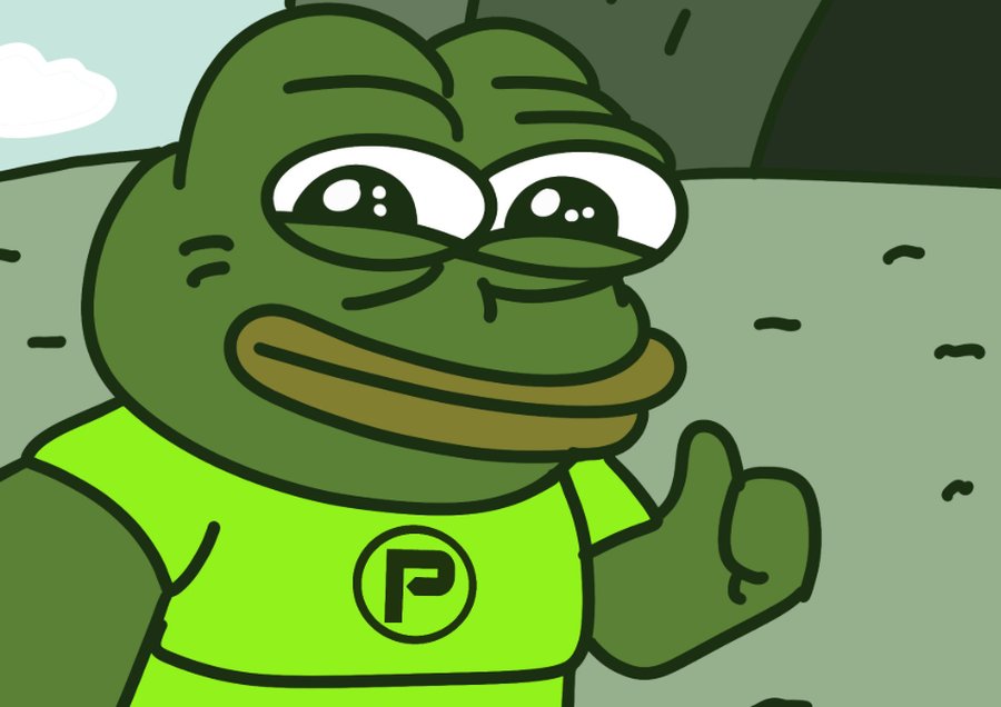 Pepenodeのトークノミクスを象徴するイラスト。カエルキャラクターが親指を立て、バーンによって価値を支える仕組みと健全な経済設計を表現している。