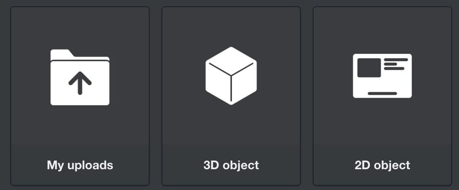 3DモデルはMy uploadsからアップロード可能