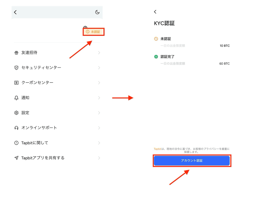 本人確認（KYC）認証